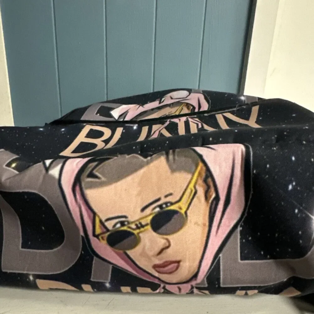 Trendy‎ Cartoon School Backpack Travel Bag BookBag Rapper Bad Bunny Hip Hop